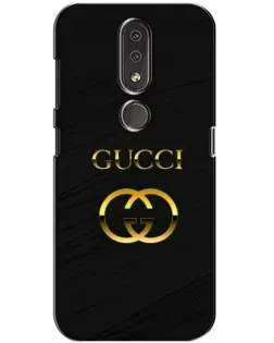 Чохол для Nokia 4.2 з картинкою «Золотий логотип Gucci»