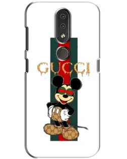 Чохол для Nokia 4.2 з картинкою «Міккі Маус Gucci — смуги»