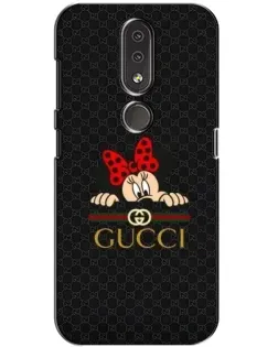 Чохол для Nokia 4.2 з картинкою «Мінні Маус Gucci — чорний»