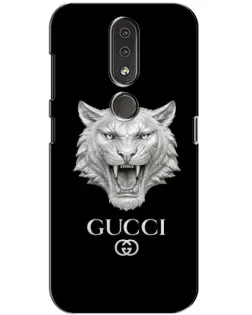 Чехол для Nokia 4.2 с картинкой «Gucci — серебряный лев»