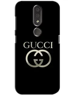 Чехол для Nokia 4.2 с картинкой «Gucci — золото на черном»