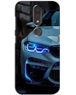 Чохол для Nokia 4.2 з картинкою «Погляд BMW з синіми фарами»