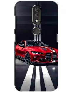 Чохол для Nokia 4.2 з картинкою «Червона BMW на дорозі»