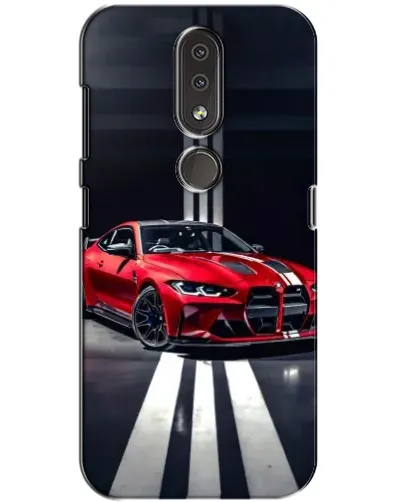 Чохол для Nokia 4.2 з картинкою «Червона BMW на дорозі»