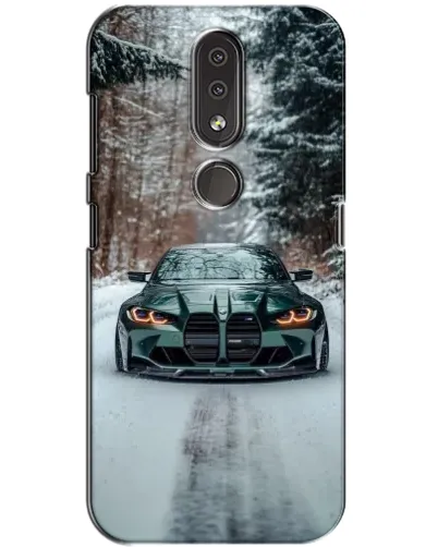 Чохол для Nokia 4.2 з картинкою «BMW у зимовому лісі»