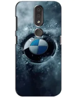 Чехол для Nokia 4.2 с картинкой «Логотип BMW — лед»