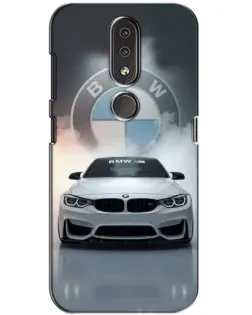 Чехол для Nokia 4.2 с картинкой «BMW в белом дыму»
