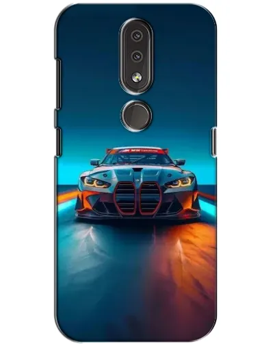 Чехол для Nokia 4.2 с картинкой «BMW — огни неона» Чехол для Nokia 4.2 с картинкой «BMW — огни неона»