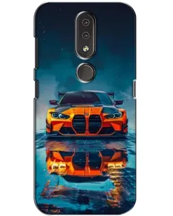 Чехол для Nokia 4.2 с картинкой «BMW — золотая эмблема»