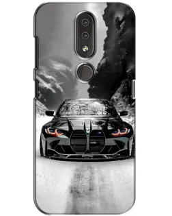 Чехол для Nokia 4.2 с картинкой «BMW — акварельный дрифт»