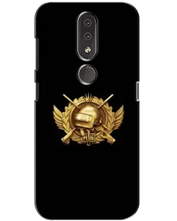 Чехол для Nokia 4.2 с картинкой «PUBG — оранжевый градиент»