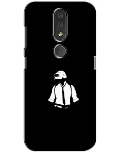 Чехол для Nokia 4.2 с картинкой «PUBG — белый шлем»