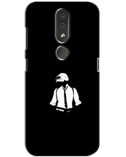 Чехол для Nokia 4.2 с картинкой «PUBG — белый шлем»