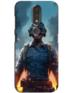 Чехол для Nokia 4.2 с картинкой «PUBG — реалистичный герой»