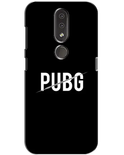Чехол для Nokia 4.2 с картинкой «PUBG — белый логотип»