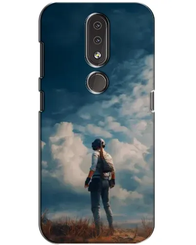 Чехол для Nokia 4.2 с картинкой «Герой PUBG на скале»