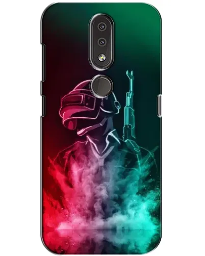 Чехол для Nokia 4.2 с картинкой «PUBG — огненный воин»