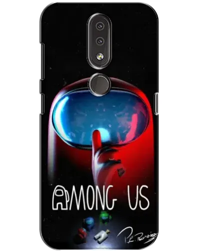 Чехол для Nokia 4.2 с картинкой «Красный импостер — макро»