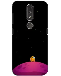 Чехол для Nokia 4.2 с картинкой «Одинокий герой на планете»