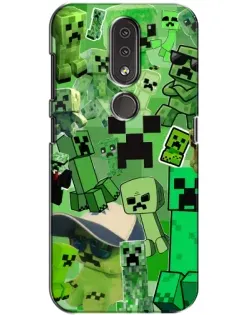 Чохол для Nokia 4.2 з картинкою «Кріпери Minecraft»