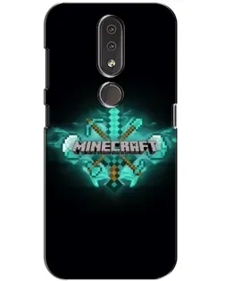 Чохол для Nokia 4.2 з картинкою «Minecraft Diamond лого»