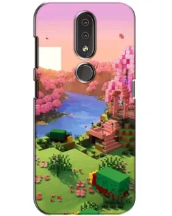 Чохол для Nokia 4.2 з картинкою «Рожеве дерево Minecraft»
