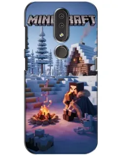 Чохол для Nokia 4.2 з картинкою «Зимовий Minecraft»
