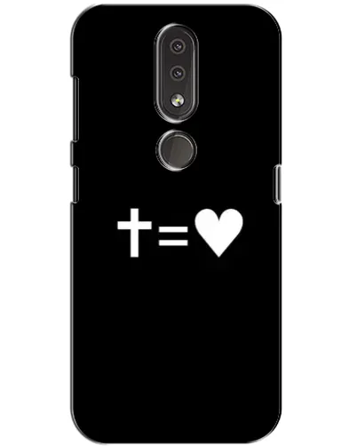 Чохол для Nokia 4.2 з картинкою «Хрест та Серце»