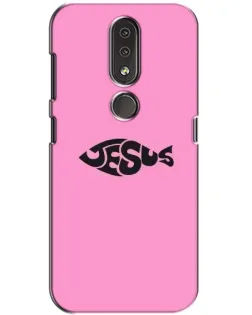 Чохол для Nokia 4.2 з картинкою «Рожевий символ Jesus»