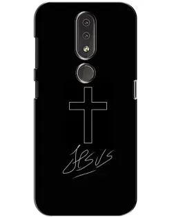 Чехол для Nokia 4.2 с картинкой «Графический крест Jesus»