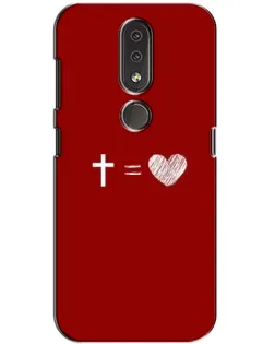 Чехол для Nokia 4.2 с картинкой «Уравнение любви»