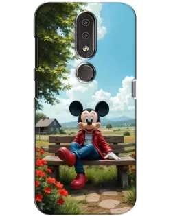 Чохол для Nokia 4.2 з картинкою «Міккі на лавці»