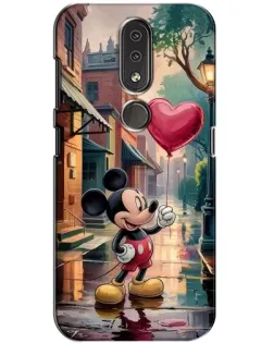Чохол для Nokia 4.2 з картинкою «Міккі та кулька-серце»