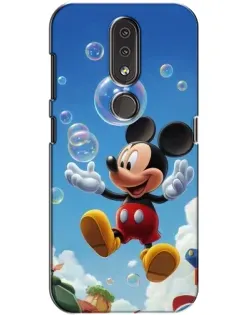Чохол для Nokia 4.2 з картинкою «Mickey та мильні бульбашки»
