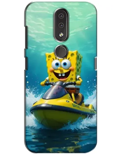 Чохол для Nokia 4.2 з картинкою «Спанч Боб на гідроциклі»