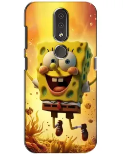 Чохол для Nokia 4.2 з картинкою «Губка Боб стрибає»