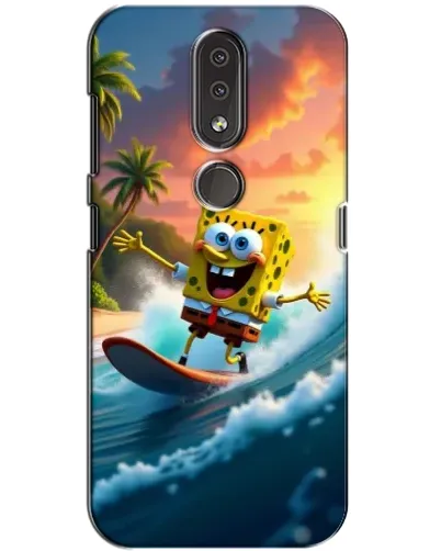 Чохол для Nokia 4.2 з картинкою «Губка Боб серфінгіст»