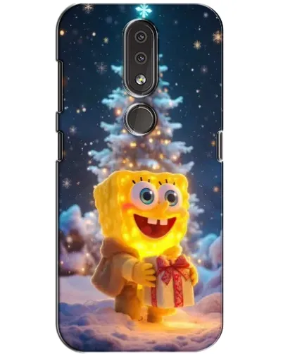 Чохол для Nokia 4.2 з картинкою «Різдвяний Спанч Боб»