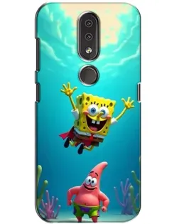 Чехол для Nokia 4.2 с картинкой «Спанч Боб под водой»