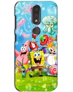 Чехол для Nokia 4.2 с картинкой «Губка Боб и друзья»