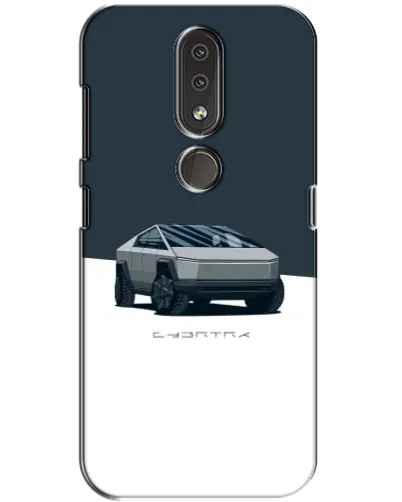 Чохол для Nokia 4.2 з картинкою «Сріблястий Cybertruck Tesla»
