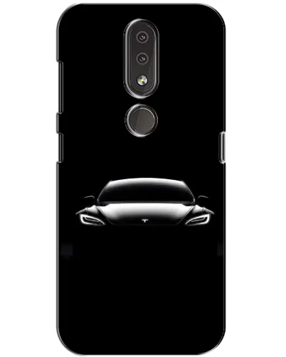 Чохол для Nokia 4.2 з картинкою «Фари Tesla Night»