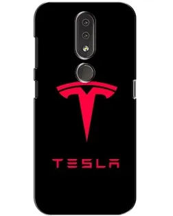 Чохол для Nokia 4.2 з картинкою «Tesla Red Logo»