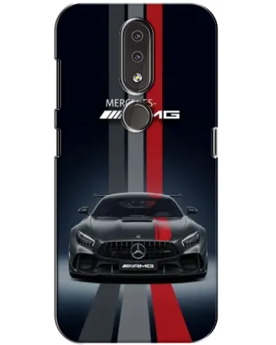 Чохол для Nokia 4.2 з картинкою «Mercedes — білий карбон»