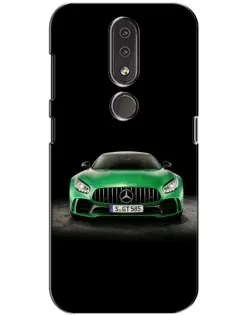 Чохол для Nokia 4.2 з картинкою «Mercedes — неоновий лого»