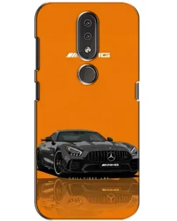 Чохол для Nokia 4.2 з картинкою «Помаранчевий Mercedes AMG»