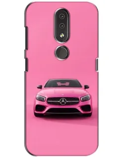 Чохол для Nokia 4.2 з картинкою «Рожевий Mercedes AMG»