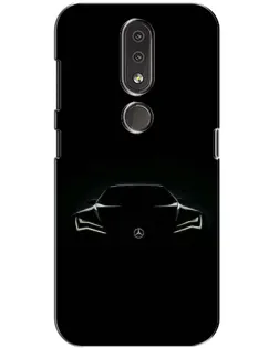 Чохол для Nokia 4.2 з картинкою «Mercedes — силует авто»