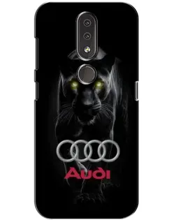 Чохол для Nokia 4.2 з картинкою «Пантера та Audi»