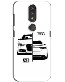 Чохол для Nokia 4.2 з картинкою «Audi — контрастний дизайн»